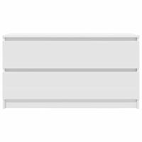 Tv-meubel 100x35x54 cm bewerkt hout wit - thumbnail