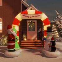 VidaXL Kerstboog opblaasbaar met led's 260 cm - thumbnail