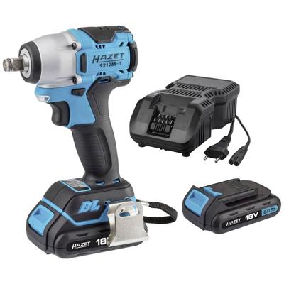HAZET Mini accu-slagmoersleutelset · 18 Volt 9212M-1/4 · Losdraaimoment maximaal [Nm]: 270 Nm · 1/2 inch (12,5 mm) vierkant massief · 4-delig