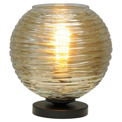 Masterlight TafellampQuinto Smoke met gestreept glas - 4260-05-05-6