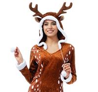 Rendier kostuum Prancer Vrouw - thumbnail