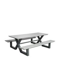 Picknicktafel Family aluminium grijs - thumbnail