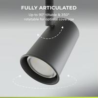 Riga - LED plafondlamp - 3 spots - Draaibaar en dimbaar - GU10 - Kantelbaar - Plafondspot - IP20 voor binnen - Zwart - thumbnail