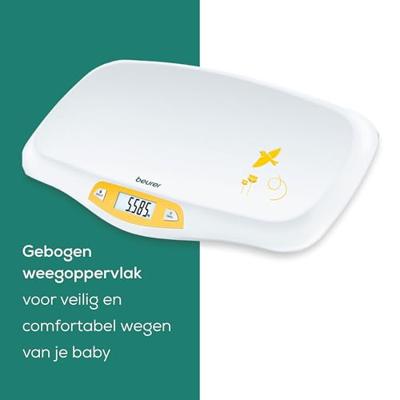 Beurer BY 80 Babyweegschaal Digitaal Weegbereik (max.): 20 kg Wit, Geel
