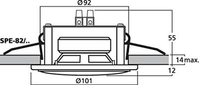 Monacor SPE-82/WS Inbouwluidspreker