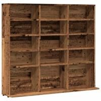 Cd-kast 100x23x89,5 cm bewerkt hout oud houtkleurig - thumbnail