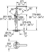 Vrijstaande Badmengkraan GROHE Lineare New Hard Graphite Geborsteld - thumbnail