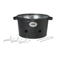 ProGarden barbecue emmer met 2 handvatten 34,5 cm matzwart - thumbnail