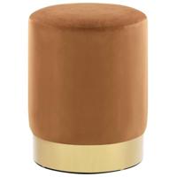 VidaXL Kruk fluweel 28 x 36 cm bruin en goudkleurig - thumbnail