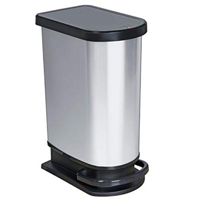 Rotho paso pedaalemmer 50l zilver/metallic