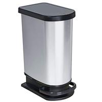 Rotho paso pedaalemmer 50l zilver/metallic - thumbnail