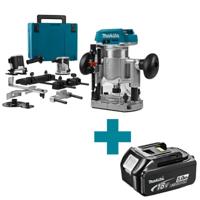 Makita accu boven- en kantenfrees - DRT50ZJX9 - 18V - excl. accu en lader - in Mbox met accessoires - thumbnail