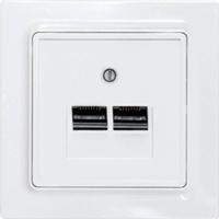 Eltako 30055844 UAE-, IAE-, ISDN-contactdoos Afdekking 2-voudig Polar-wit, Zuiver wit (RAL 9010) 1 stuk(s) - thumbnail