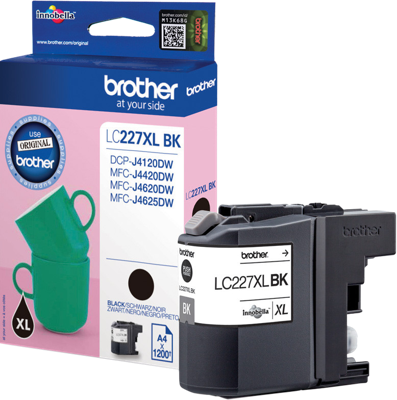 Brother inktcartridge, 1.200 pagina&apos;s, OEM LC-227XLBK, zwart