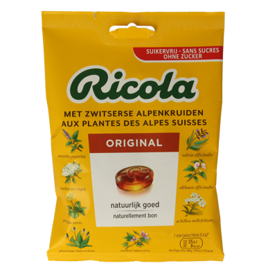 Ricola Original suikervrij 75 Gram Ricola Original suikervrij 75 Gram
