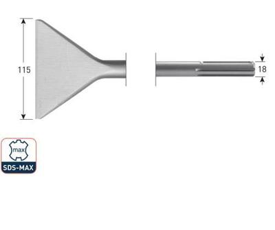 Rotec SDS-MAX Spadebeitel 115x350mm - 2151018 - 215.1018