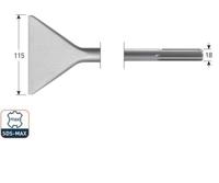 Rotec SDS-MAX Spadebeitel 115x350mm - 2151018 - 215.1018 - thumbnail