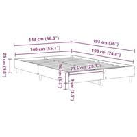 Bedframe zonder matras 140x190 cm spaanplaat zwart - thumbnail