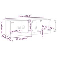 Tv-meubelen 2 st 67x39x44 cm staal roze - thumbnail