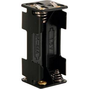 Velleman BH443D Batterijhouder Aantal cellen: 4 AAA (potlood) Soldeeraansluiting (l x b x h) 53 x 27 x 25 mm