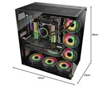Inter-Tech C-701 Panorama Zwart - thumbnail