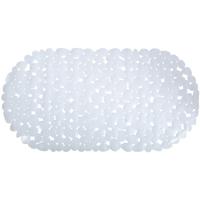 MSV Douche|bad anti-slip mat badkamer - pvc - wit - 39 x 99 cm - thumbnail