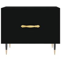 Salontafels 2 st 50x50x40 cm bewerkt hout zwart - thumbnail