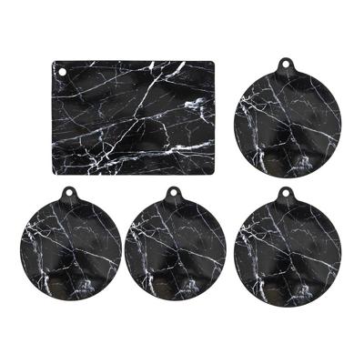 Inductie Beschermingsset 5-delig Siliconen/Zwart