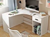 Hoekbureau CORNITO 155 cm wit - thumbnail