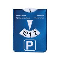 Kangaro Parkeerschijf in Blauwe Kunstlederen Houder - thumbnail