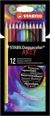 Stabilo aquacolor kleurpotloden arty etui 12 stuks Stabilo aquacolor kleurpotloden arty etui 12 stuks