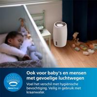 Philips 2000 series HU2716/10 luchtbevochtiger Ultrasonic 2 l 17 W Roségoud, Wit - thumbnail