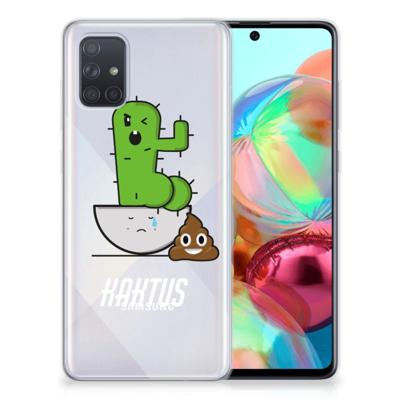 Samsung Galaxy A71 Telefoonhoesje met Naam Cactus Poo Samsung Galaxy A71 Telefoonhoesje met Naam Cactus Poo