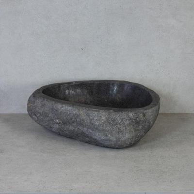 HR Badmeubelen Basalt Rock waskom - 40-45cm - opbouw - 1 stuk - natuursteen basalt 12108015