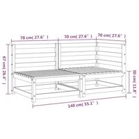 Tuinbank 2-zits massief grenenhout wasbruin - thumbnail