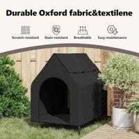 VidaXL Huis voor huisdieren zwart 110 x 75 x 90 cm staal - thumbnail