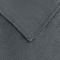 VidaXL Gooi deken donkergrijs 220 x 240 cm fleece - thumbnail