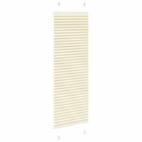 VidaXL Plissé rolgordijn 40x150 cm stofbreedte 39,4 cm polyester crème - thumbnail