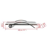 Ligbeddenset poly rattan bruin 3-delig - thumbnail