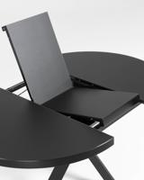 Kave Home Uitschuifbare Ronde Eettafel 'Vashti' 120-160 x 120cm, kleur zwart - thumbnail