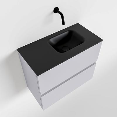 MONDIAZ ADA 60cm toiletmeubel cale. LEX wastafel urban rechts zonder kraangat