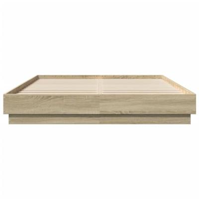 Bedframe met LED-verlichting sonoma eikenkleurig 160x200 cm