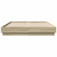 Bedframe met LED-verlichting sonoma eikenkleurig 160x200 cm - thumbnail