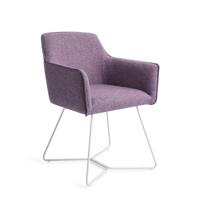 Jesper Home Eetkamerstoel 'Hofu' Beehive White, kleur Violet Daisy - thumbnail