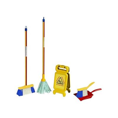 Set "risico op uitglijden" schoonmaken meerkleurig