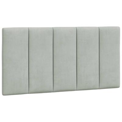 Bed met matras fluweel lichtgrijs 120x200 cm - thumbnail