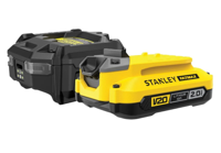 Stanley FATMAX SFMCB10D1 V20 18V Starter Kit | 1x2Ah + Lader - SFMCB10D1-QW - thumbnail