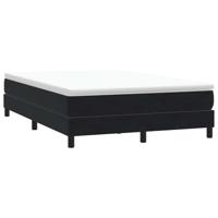 Boxspring zonder matras fluweel zwart 140x210 cm - thumbnail