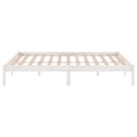 Bedframe massief grenenhout wit 140x200 cm - thumbnail