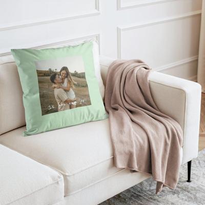 Kussensloop bedrukken - Mint groen - 40 x 40 cm Kussensloop bedrukken - Mint groen - 40 x 40 cm